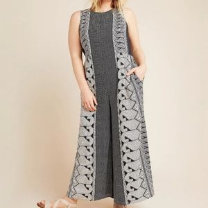 Anthro Hayes Geometric Wide Leg Jumpsuit